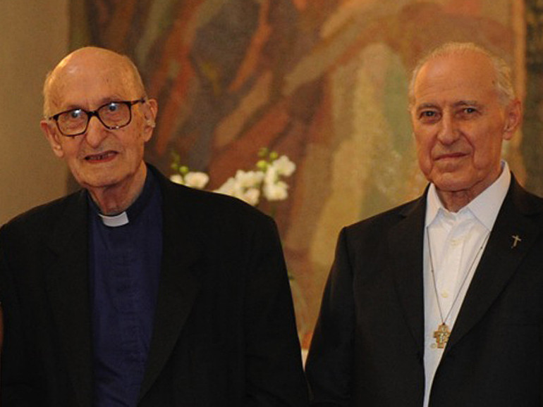 don Giovanni Nervo e don Giuseppe Pasini, rispettivamente primo Presidente e Direttore di Caritas Italiana